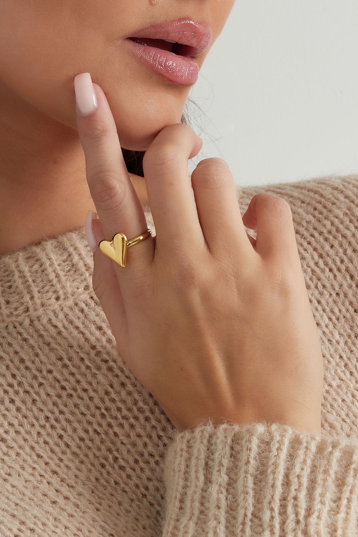 HEART RING GOUD