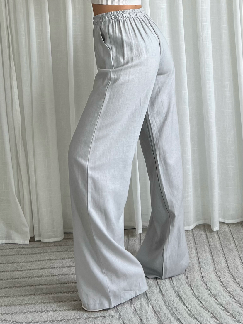 LINNEN PANTS LIGHT GREY