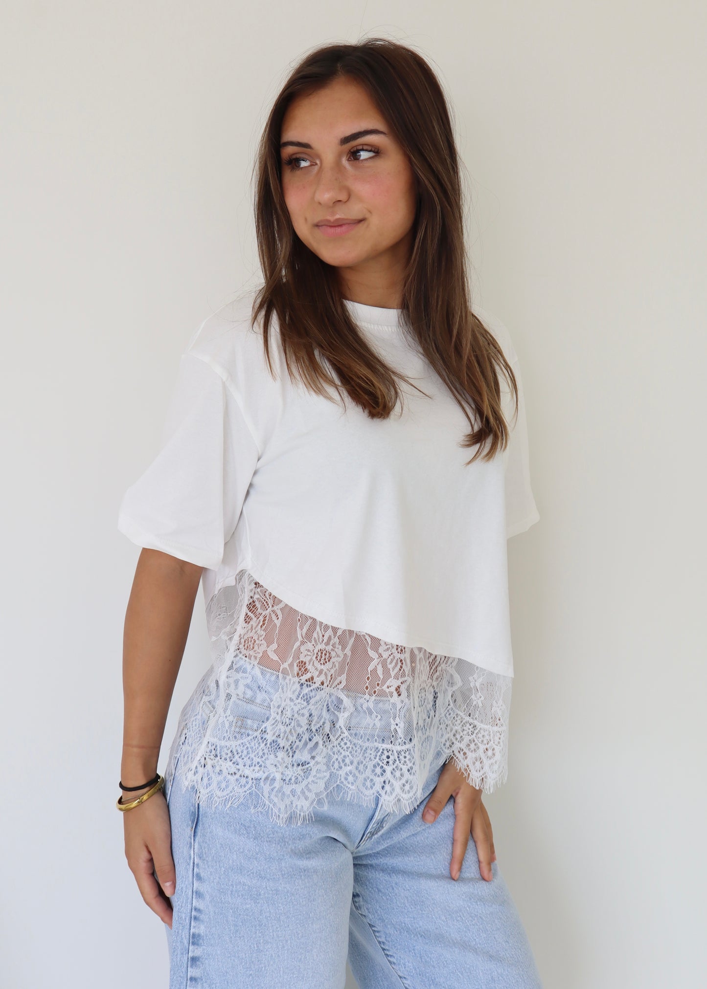 Lace Tee Wit