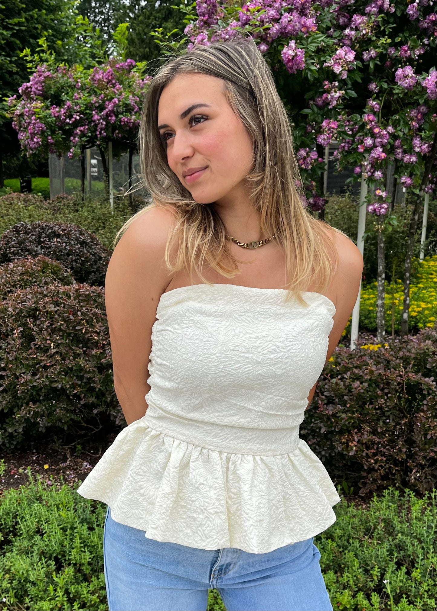 FLORA PEPLUM TOP