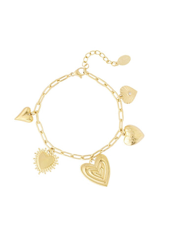 HEARTS ARMBAND GOUD