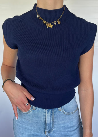 NIKKI TOP NAVY