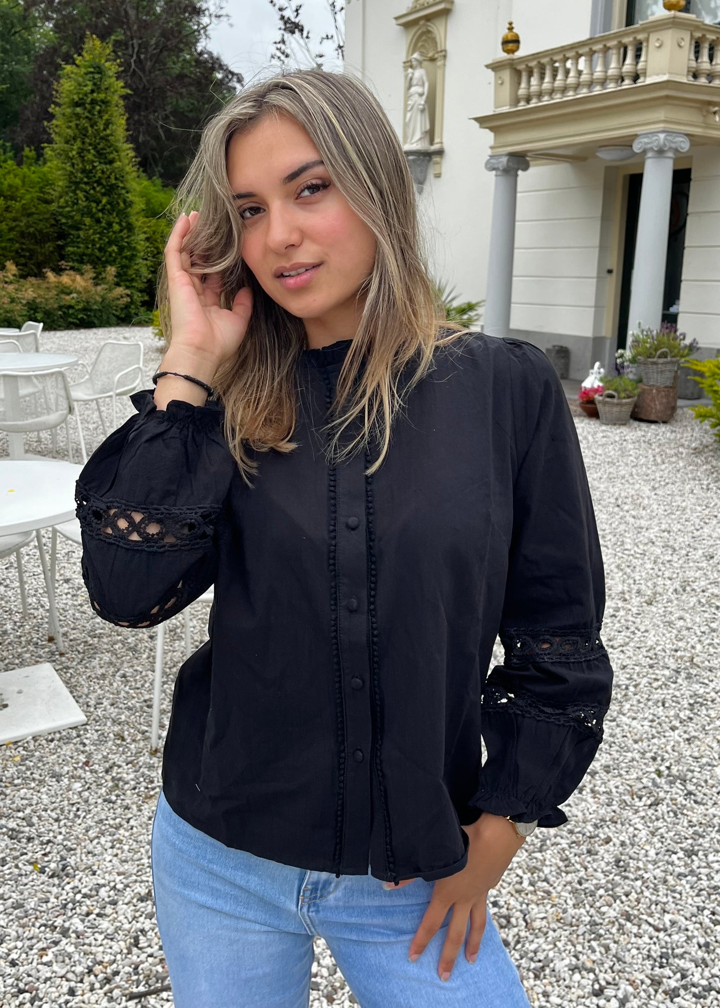 ROXY BLOUSE ZWART