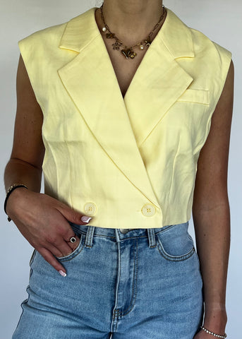 CHLOE GILET GEEL