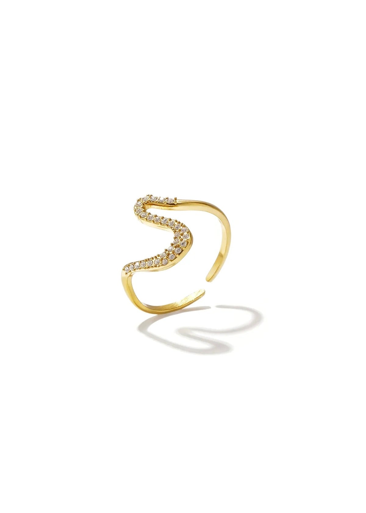 Swoosh Ring Goud