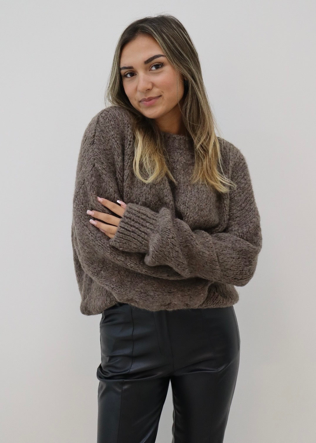 COMFY KNIT TAUPE