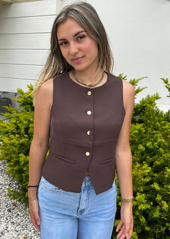 JILL GILET BRUIN