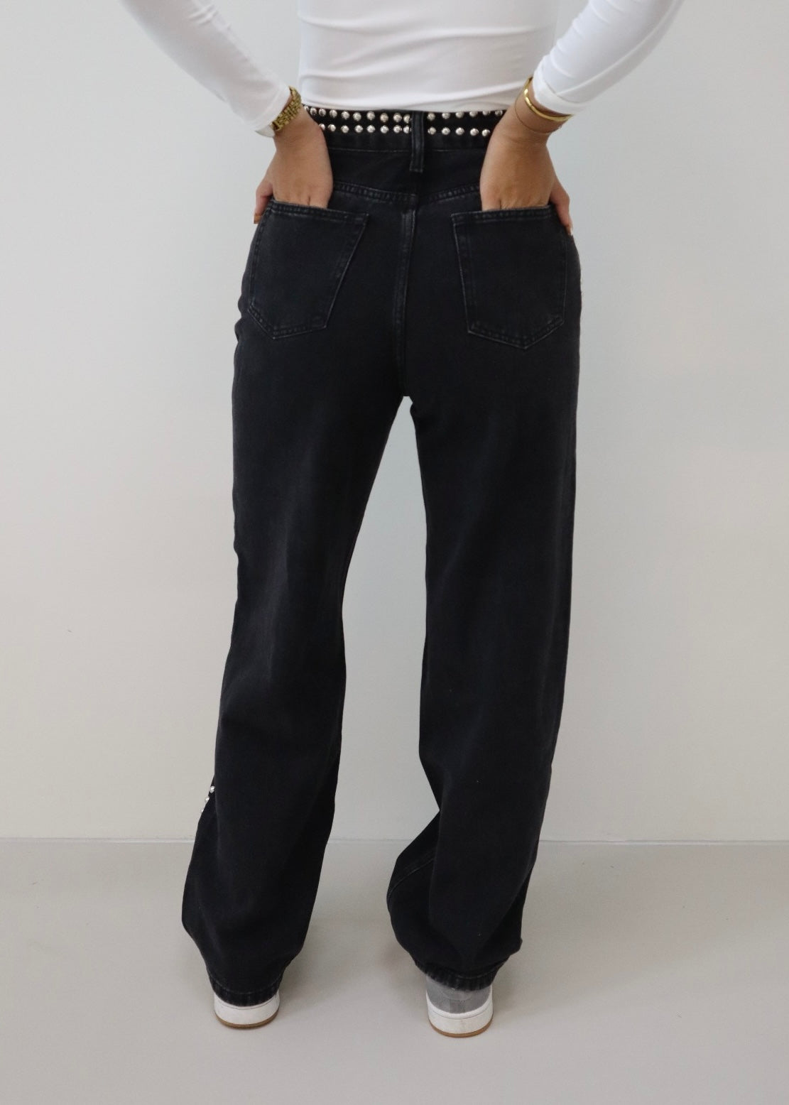 STUD JEANS ZWART