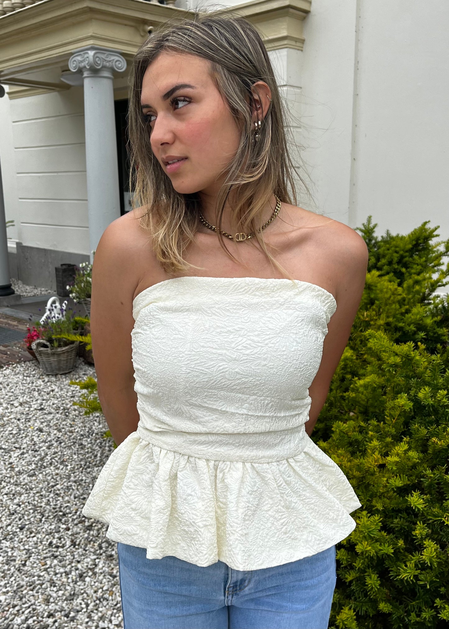 FLORA PEPLUM TOP