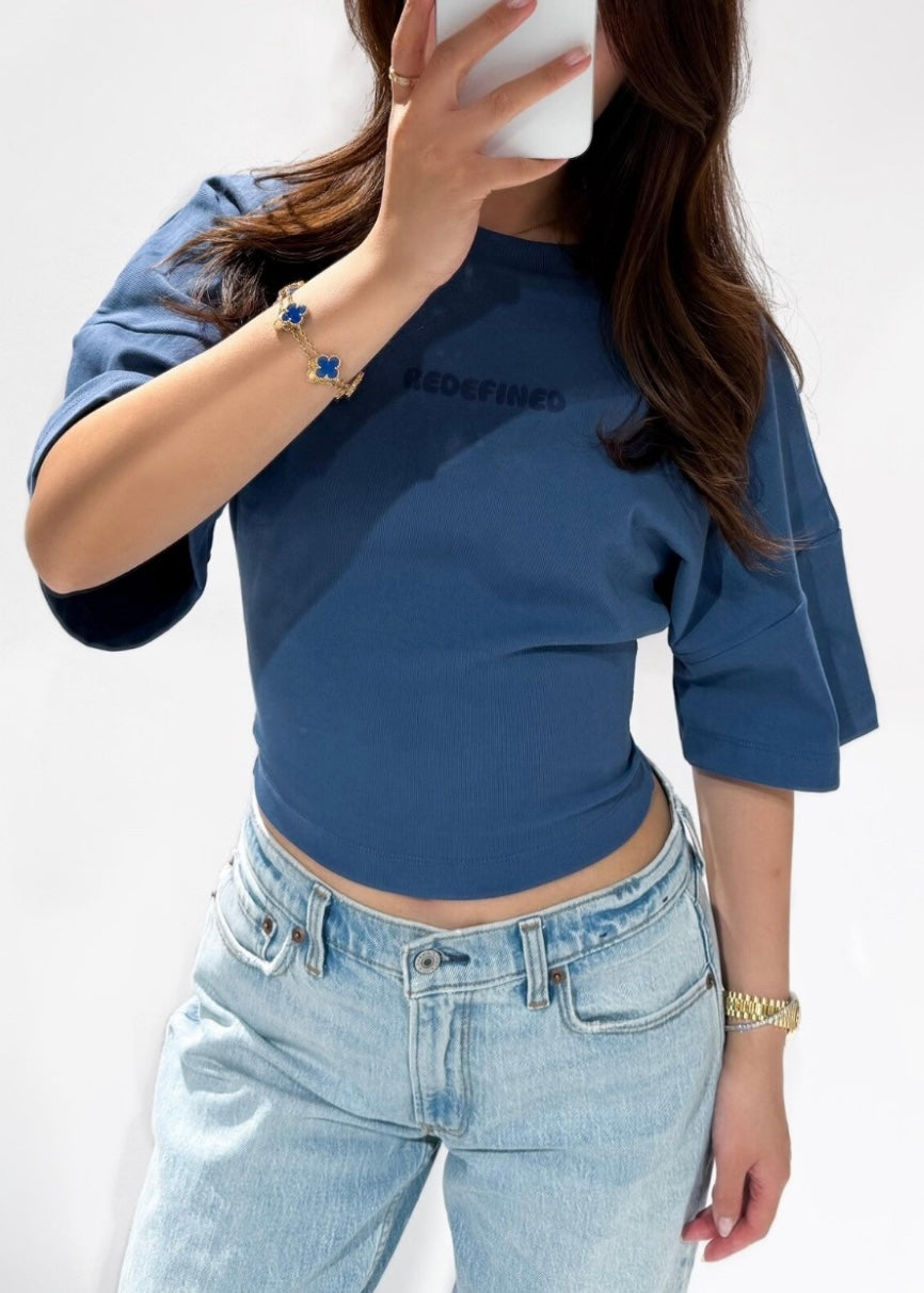 REDEFINED TEE BLAUW