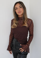 AYA LACE TOP BRUIN