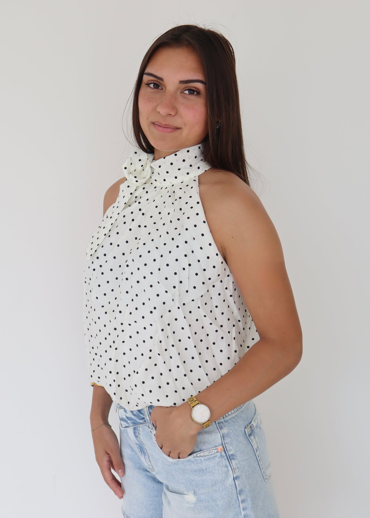 Haltertop Polka Dots