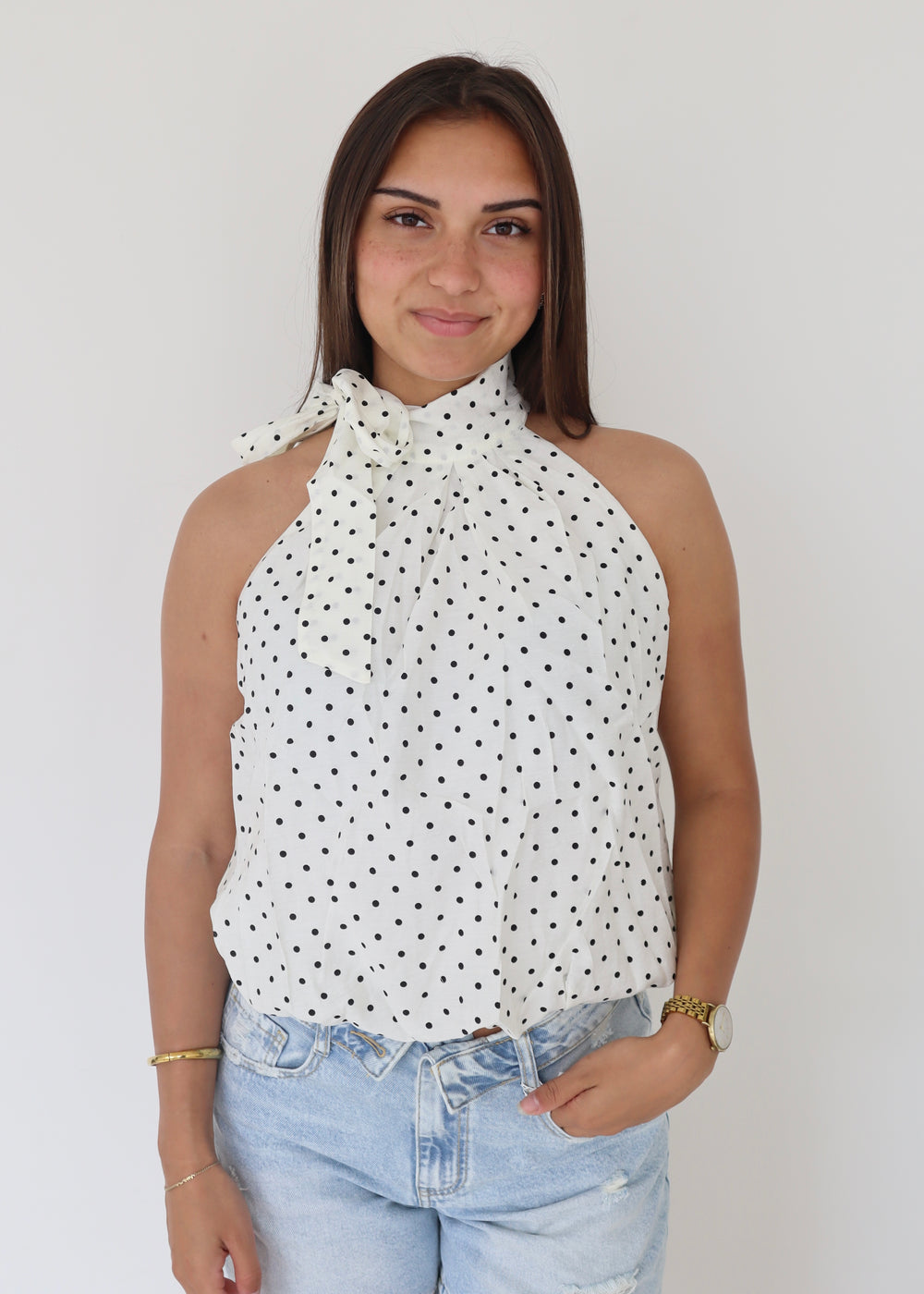 Haltertop Polka Dots
