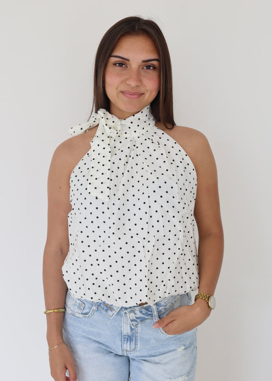 Haltertop Polka Dots