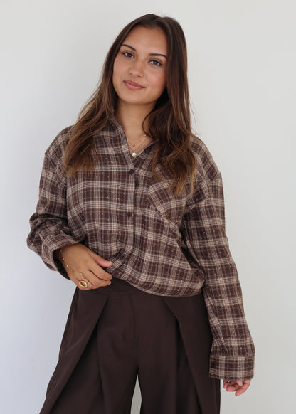Strass Blouse Bruin