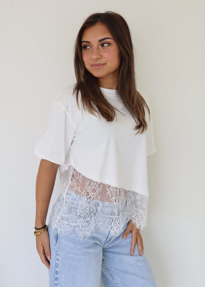 Lace Tee Wit