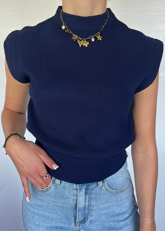 NIKKI TOP NAVY