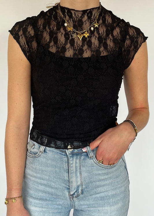 LARA TOP ZWART