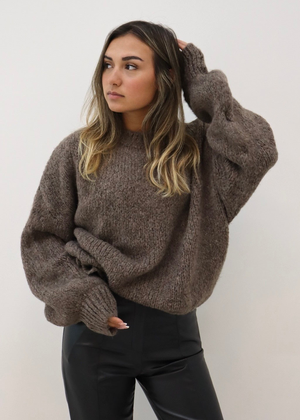 COMFY KNIT TAUPE