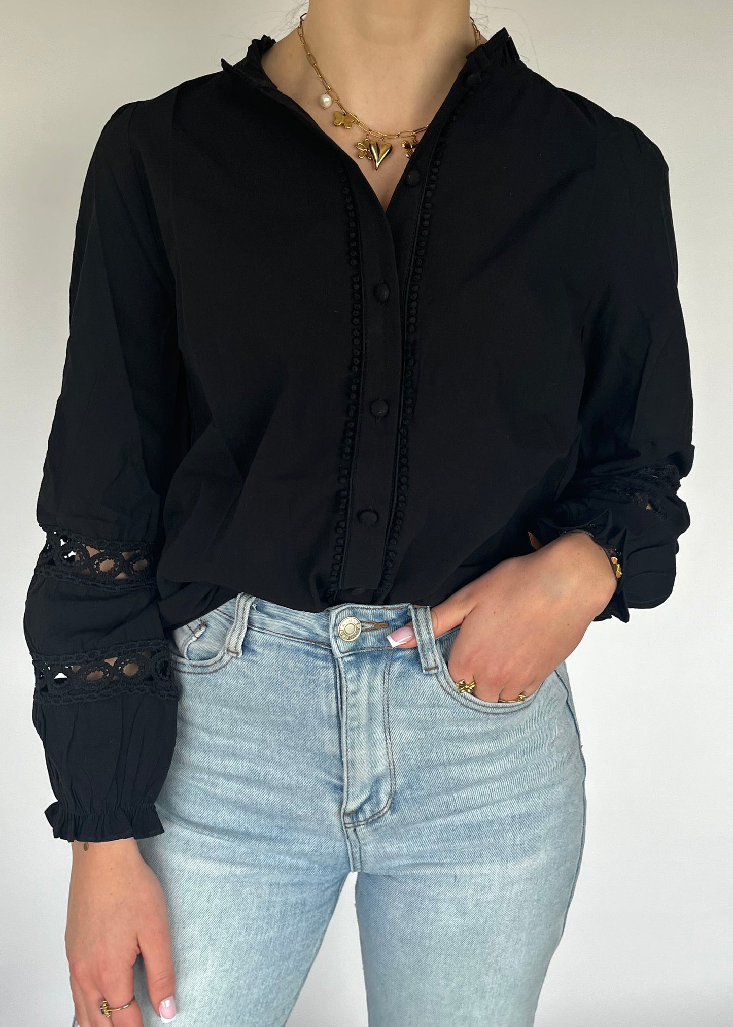 ROXY BLOUSE ZWART