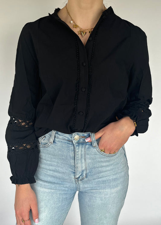 ROXY BLOUSE ZWART
