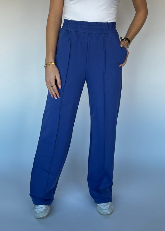STRAIGHT LEG JOGGER BLAUW