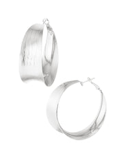 HOOPS OORBELLEN ZILVER