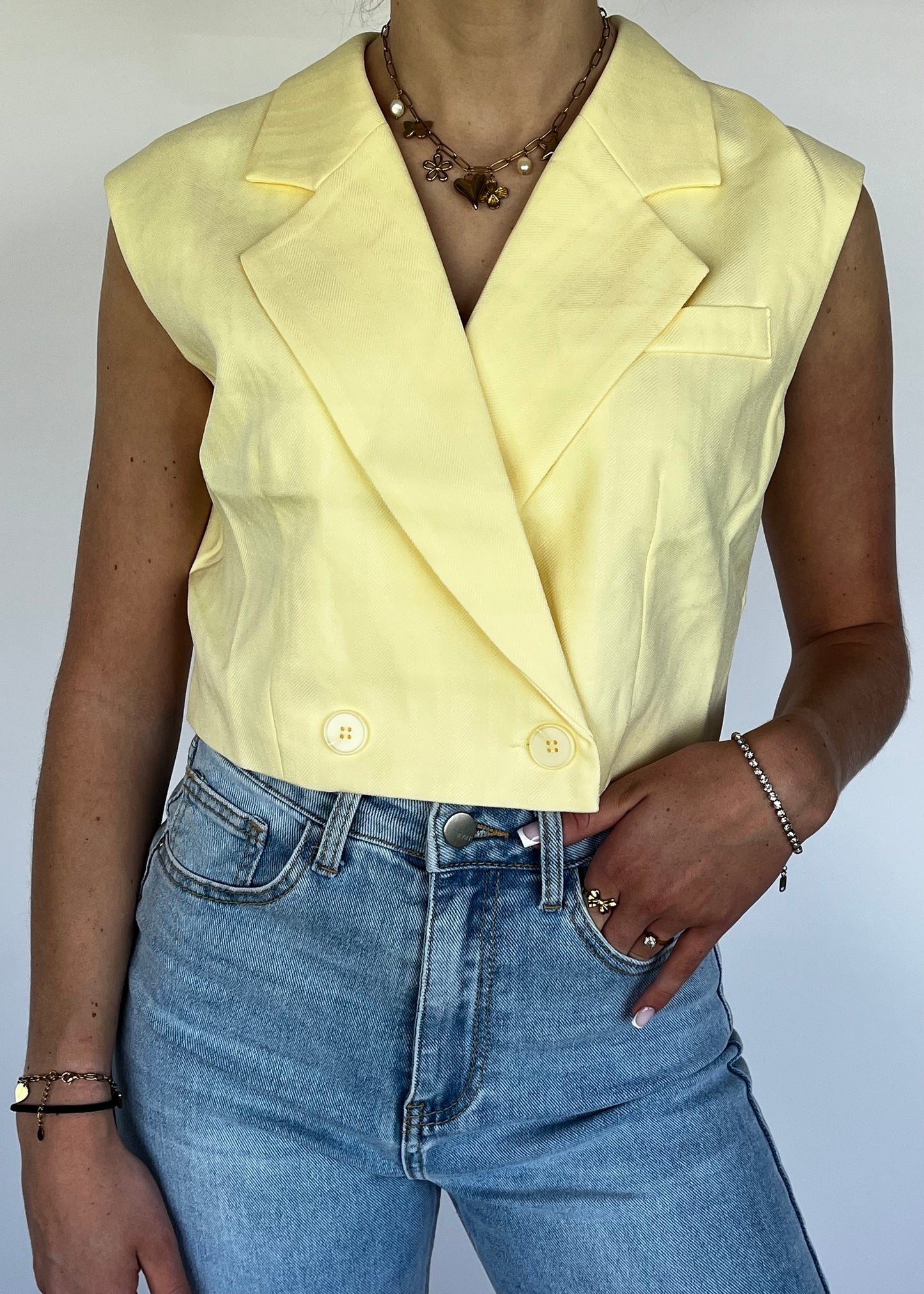 CHLOE GILET GEEL