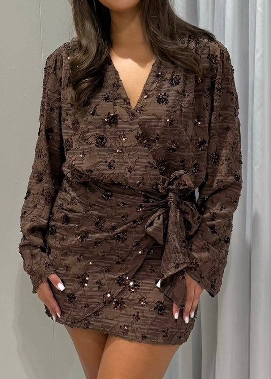 CLEO DRESS BRUIN