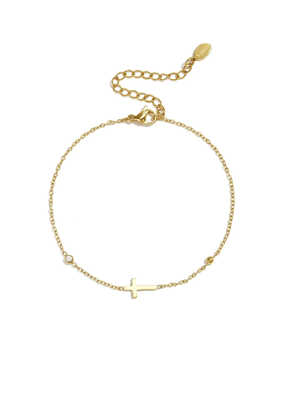 Cross Armband Goud