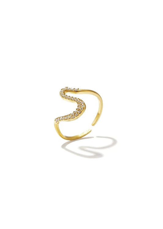 Swoosh Ring Goud