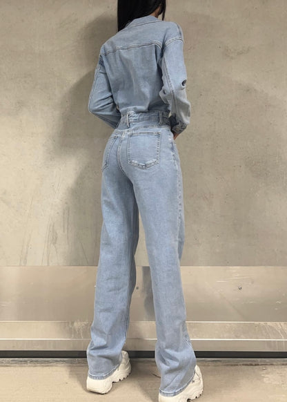 DENIM JUMPSUIT BLAUW