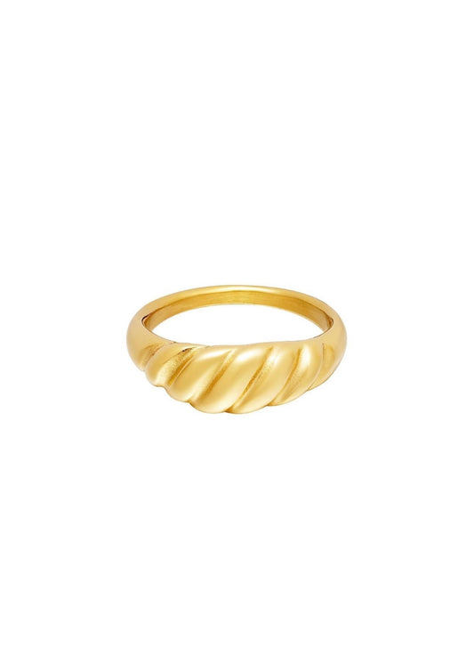 TWISTED RING GOUD