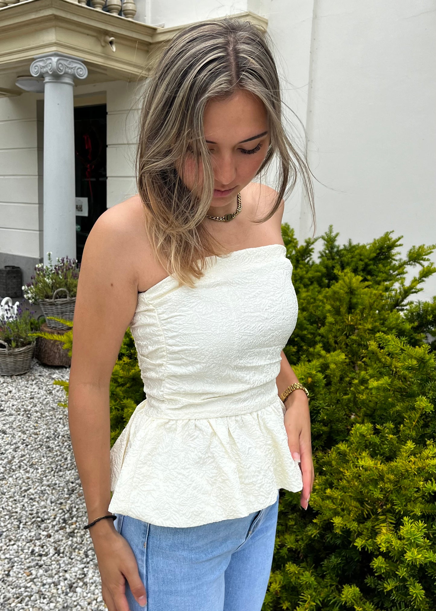 FLORA PEPLUM TOP