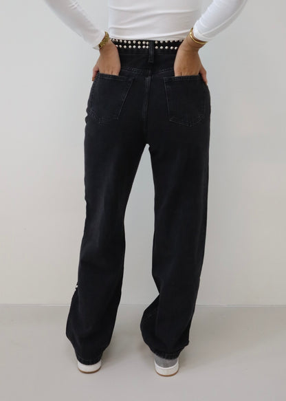 STUD JEANS ZWART