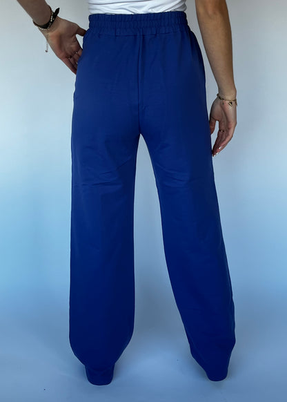 STRAIGHT LEG JOGGER BLAUW